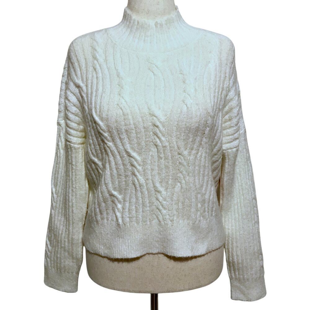 Crave Fame NWT Ivory Mock Neck Sweater Juniors XL